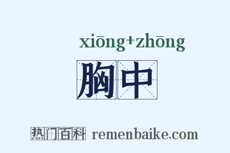 胸中是什么意思的图片